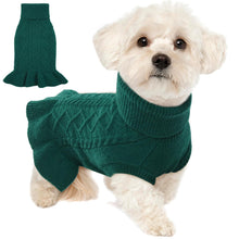 Cable Knit Turtleneck Dog Sweater – Small Dogs