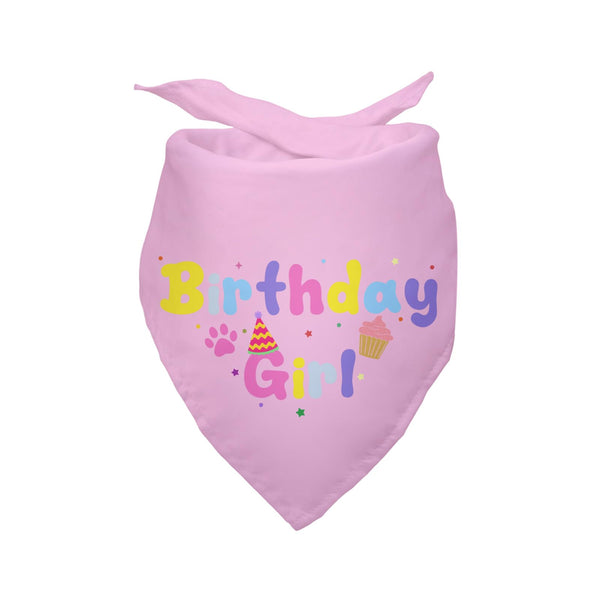 "Birthday Girl" Dog Party Bandana – Pink