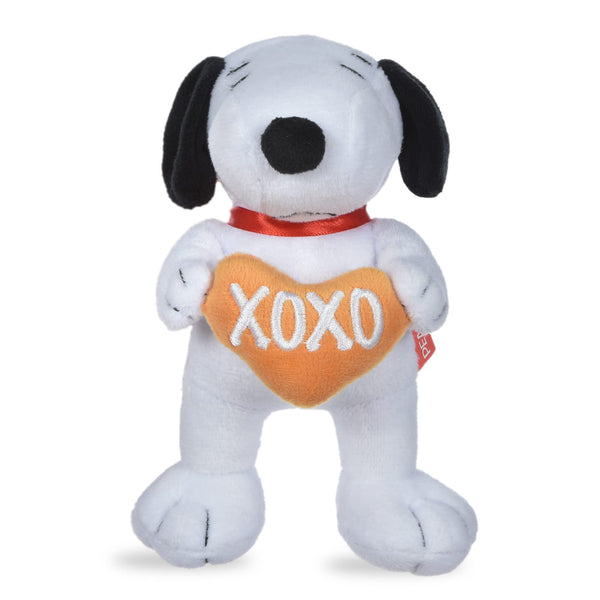 Peanuts Snoopy "XOXO" Plush Squeaker Dog Toy – 6"