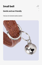 Engraved Leather Collar with Bell