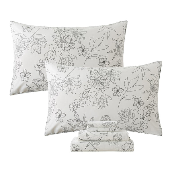 Vintage Sunflower Cotton Sheet Set – Queen