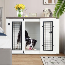 Furniture-Style Wooden Dog Crate – Side Table