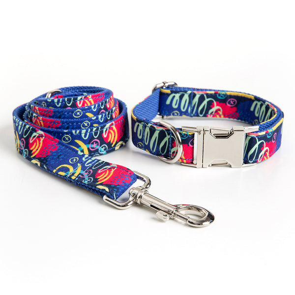 Graffiti Pet Collar and Leash Set