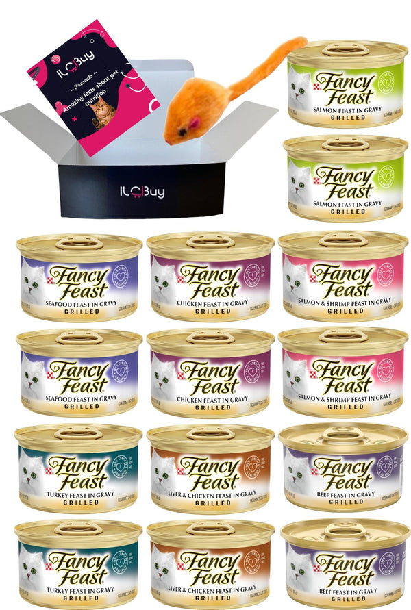 Grilled Wet Cat Food & Toy Bundle
