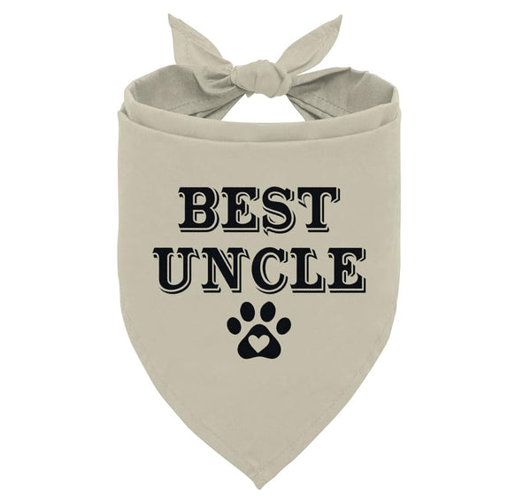 "Best Uncle" Dog Bandana – Apricot Gray