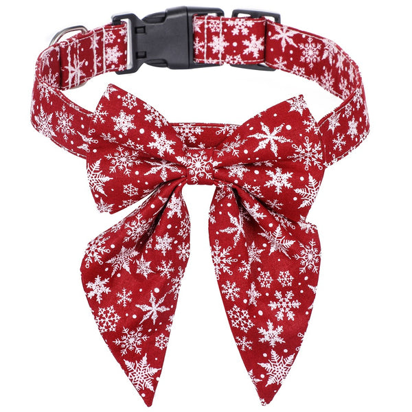 Holiday Bow Tie Dog Collar