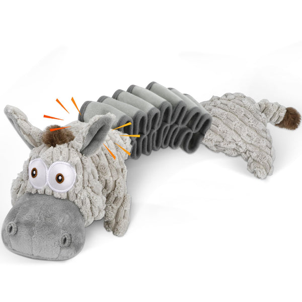 Large Squeaky Plush Dog Toy – Donkey Tug Toy