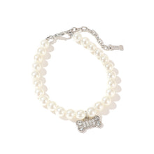 Pearl Flower Cat Necklace Collar