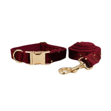 Velvet Pet Collar & Leash Set