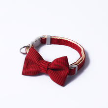 Houndstooth Bow Pet Collar