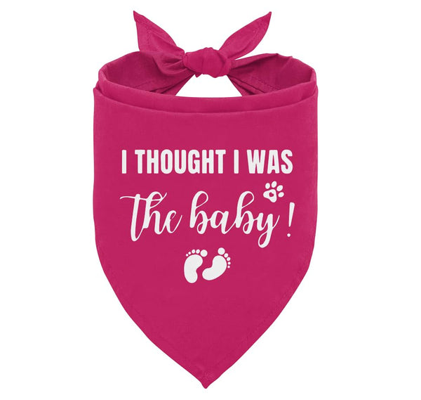 "I Thought I Was The Baby" Dog Bandana – Pink