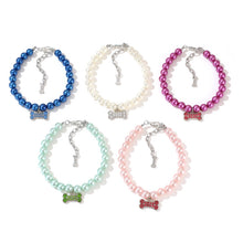 Pearl Flower Cat Necklace Collar