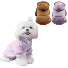 Cozy Fleece Dog Hoodie with Pocket – Brown