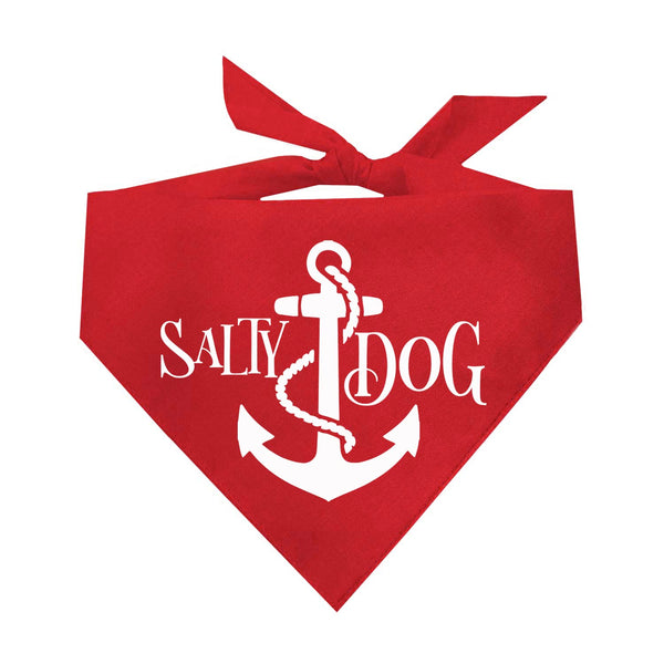 Anchor Print Dog Bandana – Red X-Small