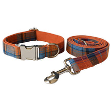 Orange Velvet Dog Collar & Rope Set