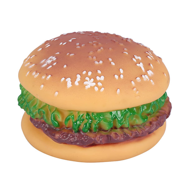 Bite-Resistant Squeaky Hamburger Dog Chew Toy