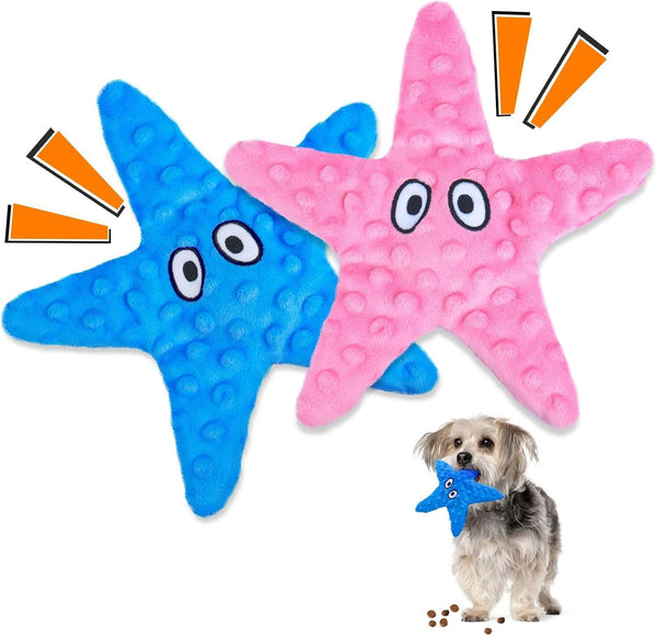 Squeaky Stuffingless Starfish Dog Toy
