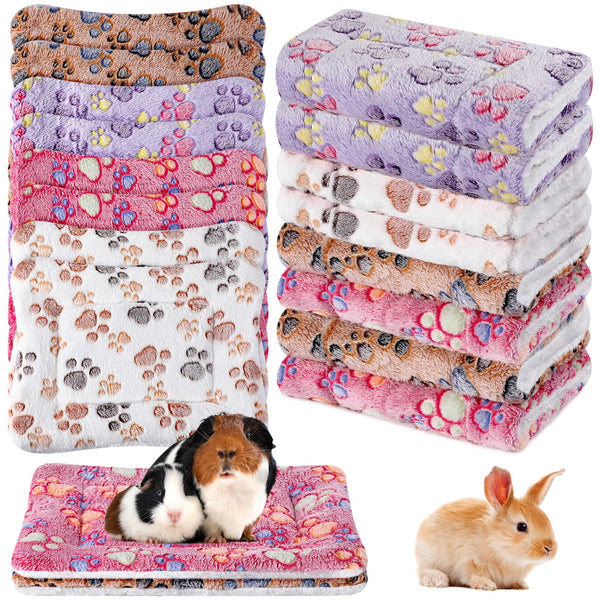 Fleece Small Pet Bed Mats – 8 Pack