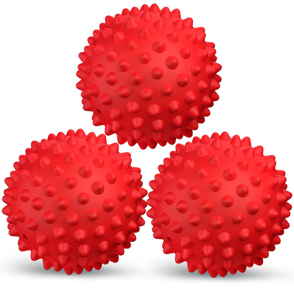 Rubber Squeaky Spiky Dog Balls