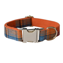 Orange Velvet Dog Collar & Rope Set