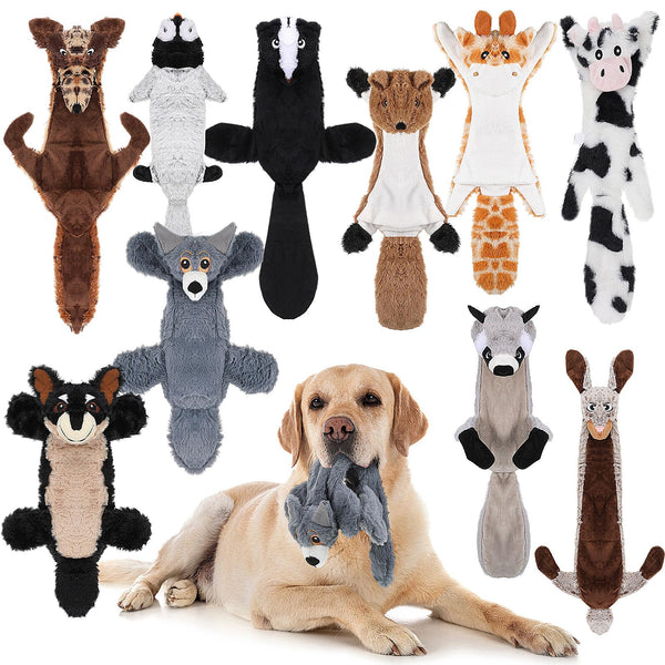 Stuffingless Animal Squeaky Dog Toys