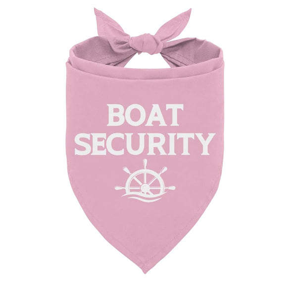 "Boat Security" Dog Bandana – Baby Pink
