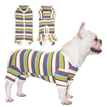 Colorful Dog Pajamas – Blue & White M