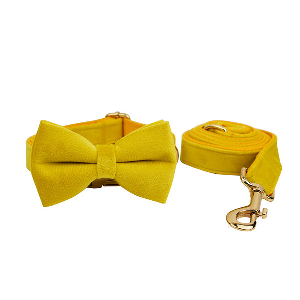 Velvet Bow Collar & Rope Set