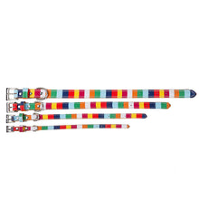 Colorful Striped PU Pet Collar