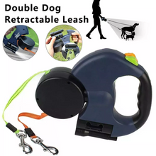 Dual Retractable Reflective Dog Leash – 360 Swivel