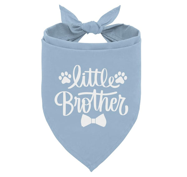 "Little Brother" Dog Bandana – Light Blue