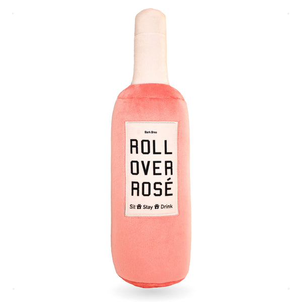 Rosé Wine Bottle Squeaky Dog Toy – Large