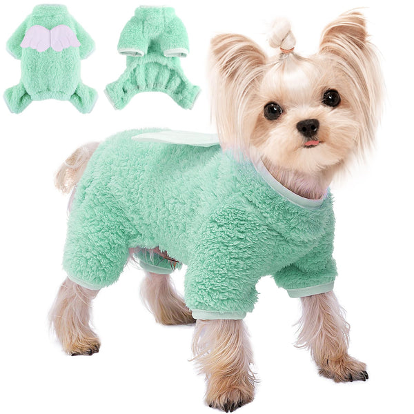 Fleece Dog Pajamas – Small Green