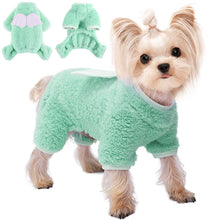 Fleece Dog Pajamas – Small Green