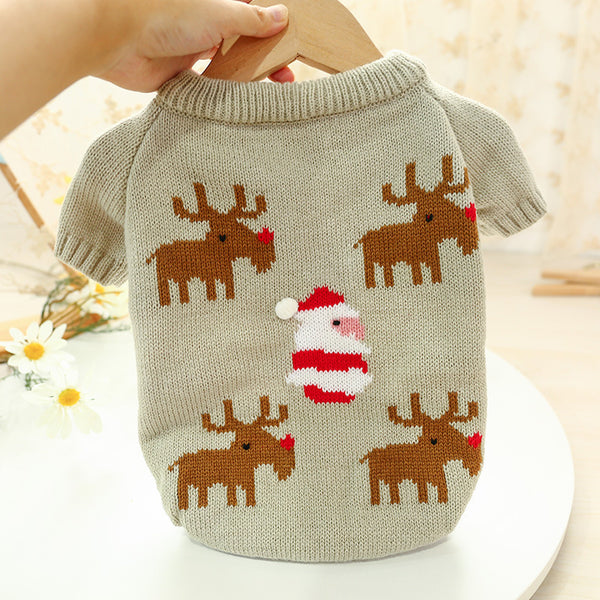 Printed Holiday Dog Sweater