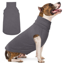 XL Stretch Fleece Turtleneck Dog Sweater – Grey