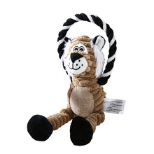 Plush Dog Toy with Squeaker – Monkey, Lion & Elephant
