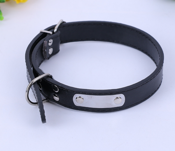Classic PU Leather Dog Collar
