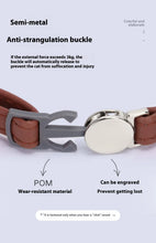 Engraved Leather Collar with Bell