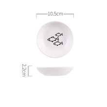 Stainless Steel Printed Cat Dish
