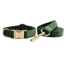 Velvet Dog Collar & Leash Set