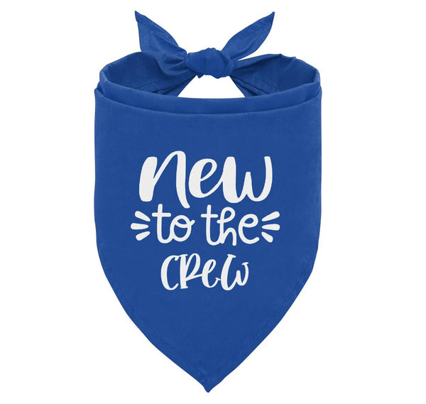 "New to The Crew" Dog Bandana – Blue