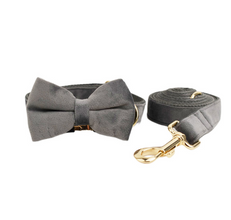 Velvet Dog Collar & Leash Set