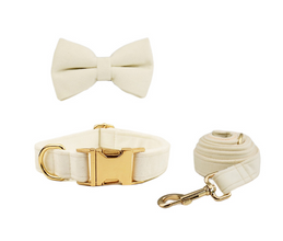 Velvet Dog Collar & Leash Set