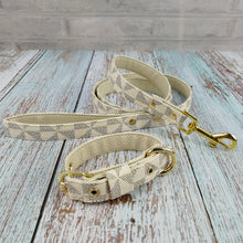 French Bulldog Plaid Leather Collar Set