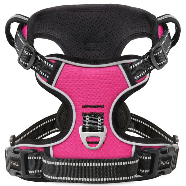 No-Pull Breathable Dog Harness – Rose (Large)