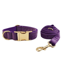 Velvet Pet Collar & Leash Set