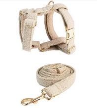 Minimalist Cream Pet Collar & Harness