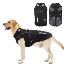 All-Weather Dog Coat with Harness – Black 3XL
