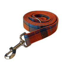 Orange Velvet Dog Collar & Rope Set